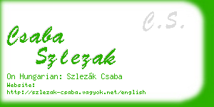 csaba szlezak business card