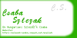 csaba szlezak business card